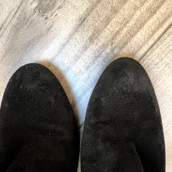 Stuart Weitzman Black Suede Leather OTK Over The Knee High Boot Gold Zipper 7.5 - Picture 14 of 14